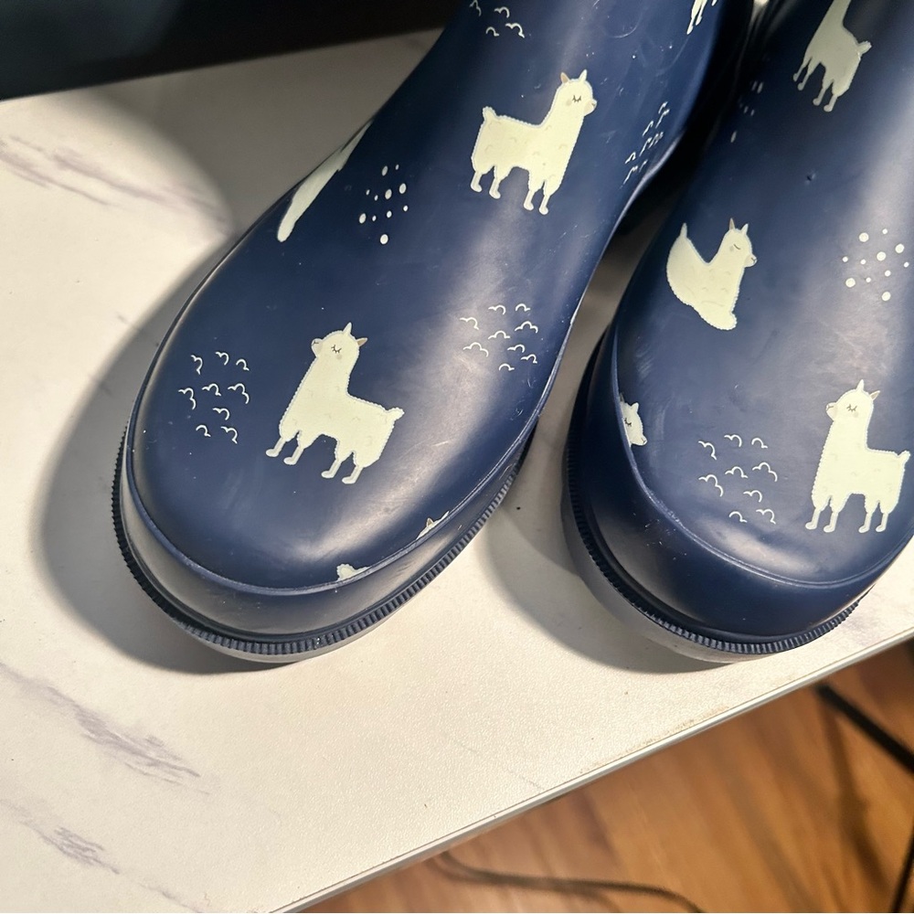 Western Chief No Probllama Blue Lama Mid-Calf Rain Boots - Picture 13 of 14